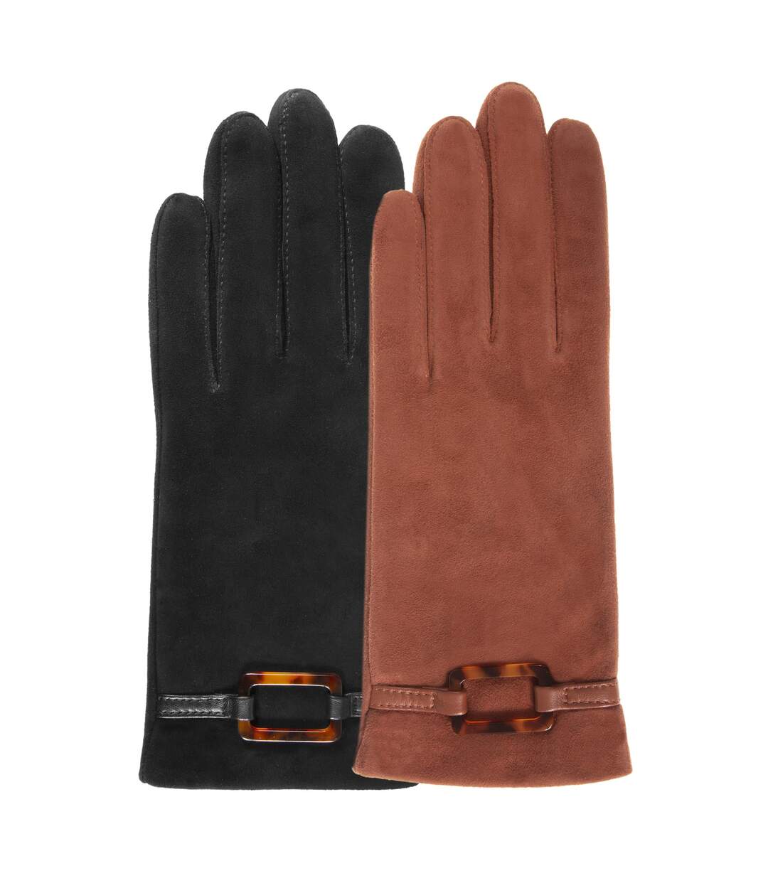 Isotoner Gants femme cuir de chèvre velours - doublés soie