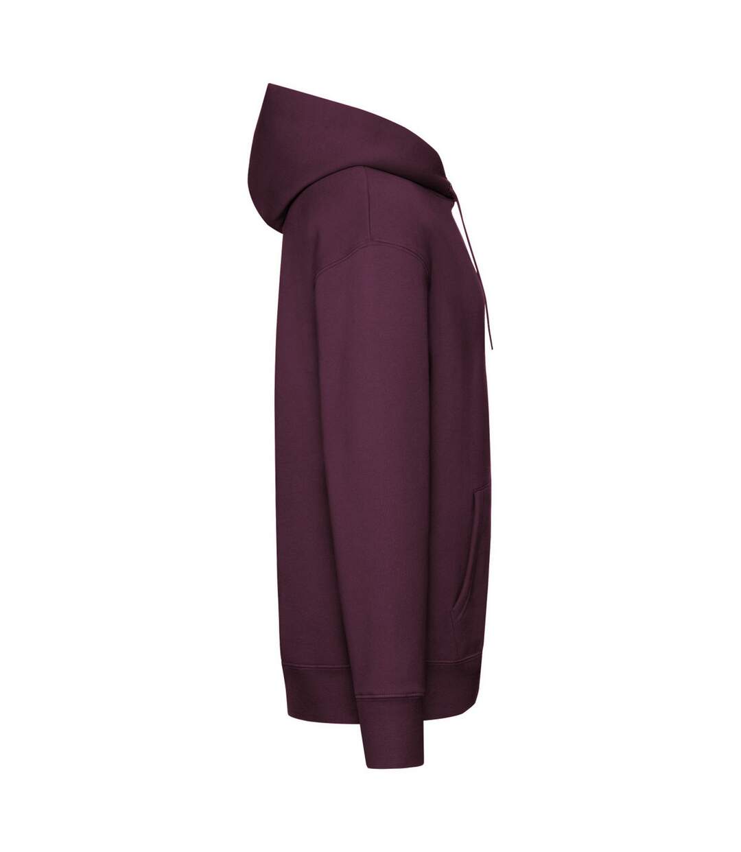 Mens Premium Hoodie Burgundy Fruit Of The Loom-3