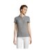 SOLS Womens/Ladies People Pique Short Sleeve Cotton Polo Shirt (Grey Marl) - UTPC319-1