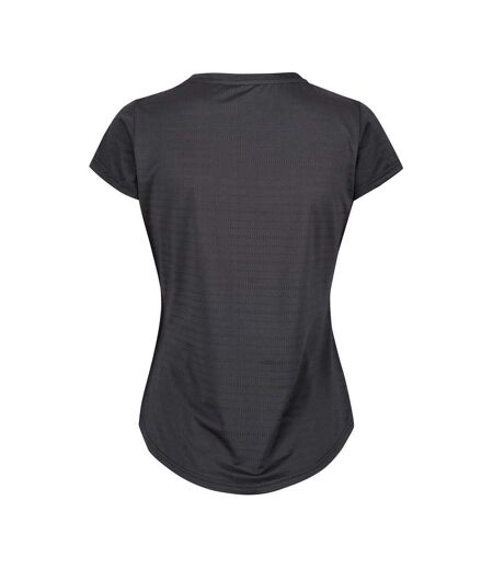 T-shirt Manches Courtes Motif/style Rayures Horizontales Femme Gris Foncé Rayures Regatta