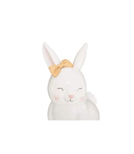 Tirelire Enfant Lapin 22cm Blanc