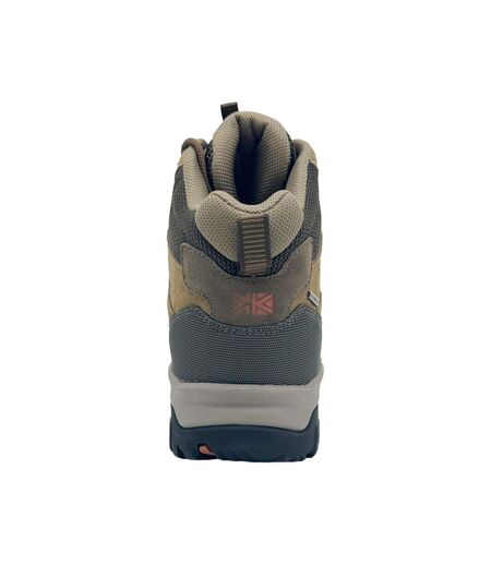 Mens Mount Mid Leather Waterproof Walking Boots Taupe Karrimor