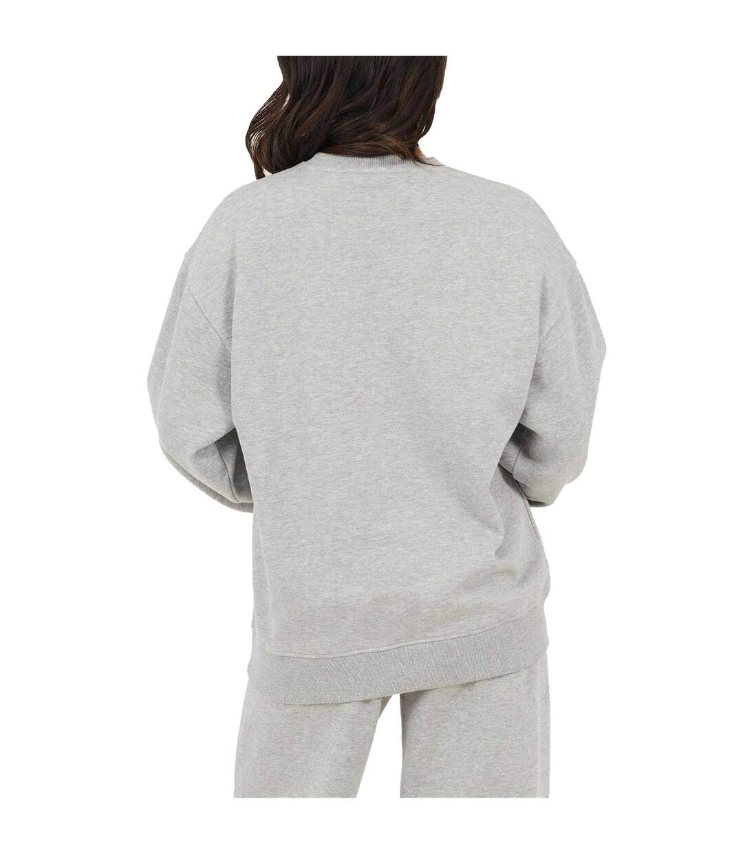Womens/ladies New York Embroidered Sweatshirt Grey Marl Red Brave Soul-3