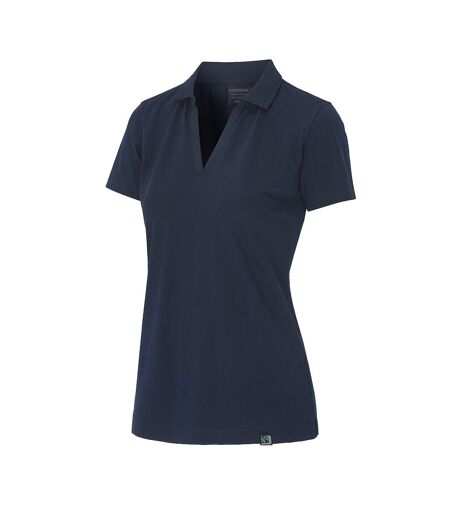 Womens/ladies pique stretch polo shirt navy Cottover