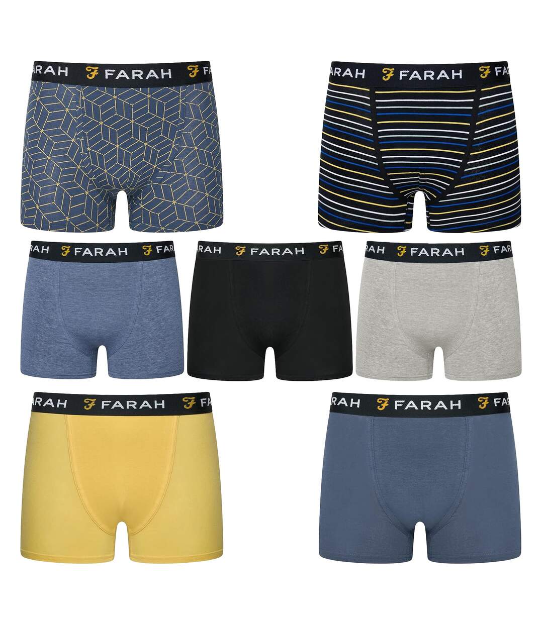 Mens Madhu 7 Pack Boxer Shorts Cotton Assorted Underwear Trunks Briefs-2