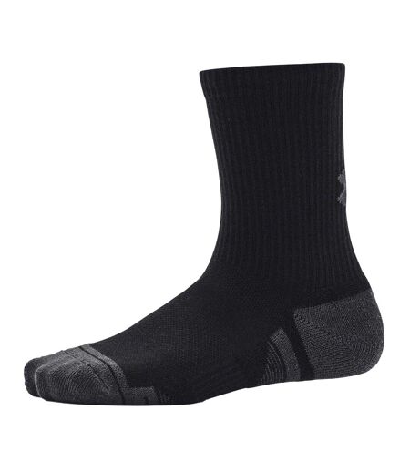 Pack Of 3  Unisex Adult Logo Crew Socks  Black Under Armour