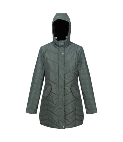 Regatta Womens/Ladies Panthea Insulated Padded Hooded Jacket (Dark Forest Green) - UTRG9207