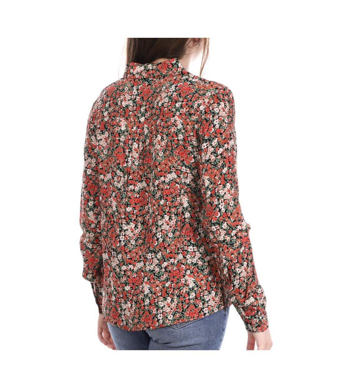 Chemise à fleurs rouge femme vila kulas - 38-2