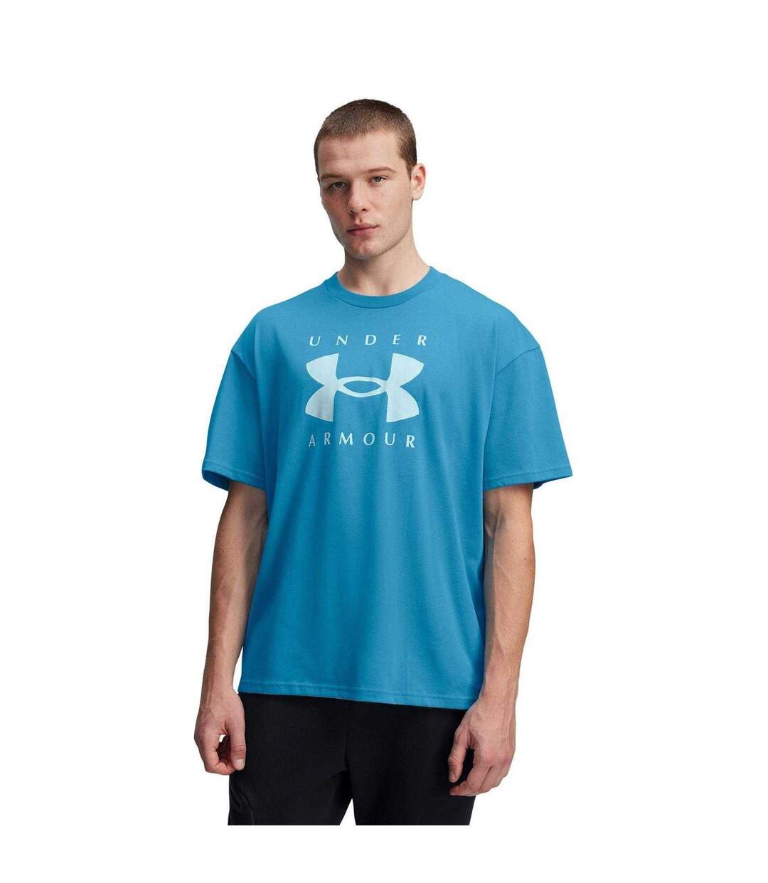 T-shirt Motif/style Logo Homme Bleu Under Armour-1