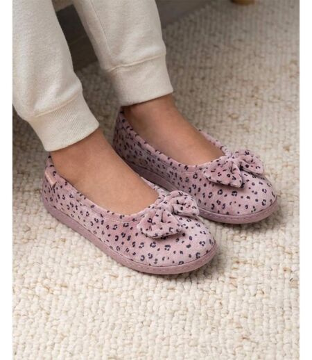Isotoner Chaussons Ballerines femme microvelours semelle ergonomique soutien voûte plantaire