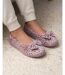 Isotoner Chaussons Ballerines femme microvelours semelle ergonomique soutien voûte plantaire-2