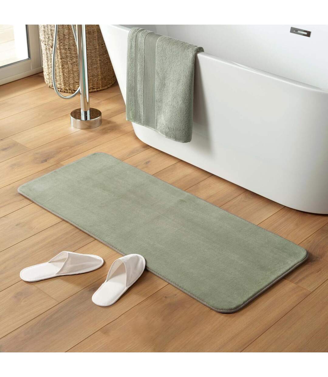 Tapis de Bain Microfibre Vitamine 50x120cm Sauge-2