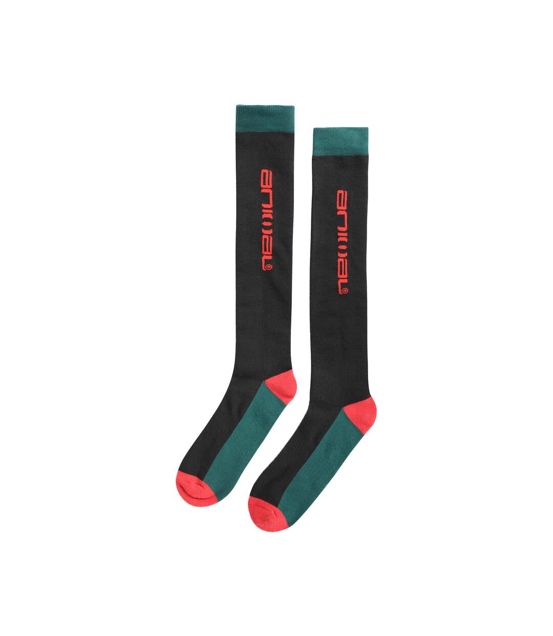 Chaussettes de ski downhill homme rouge foncé Animal