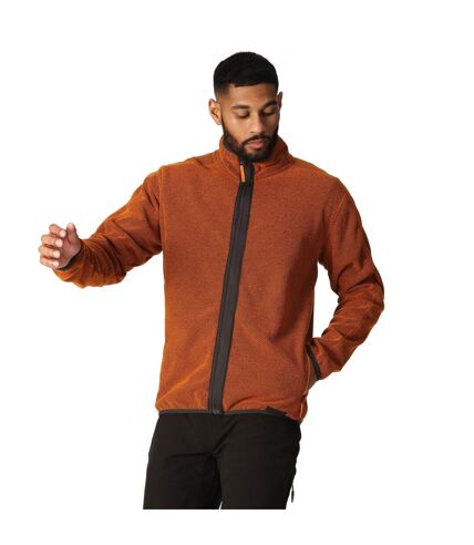 Mens kinwood full zip fleece jacket ash/orange pepper Regatta