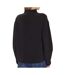 Pull noir femme tommy hilfiger tjw mockneck badge s-2