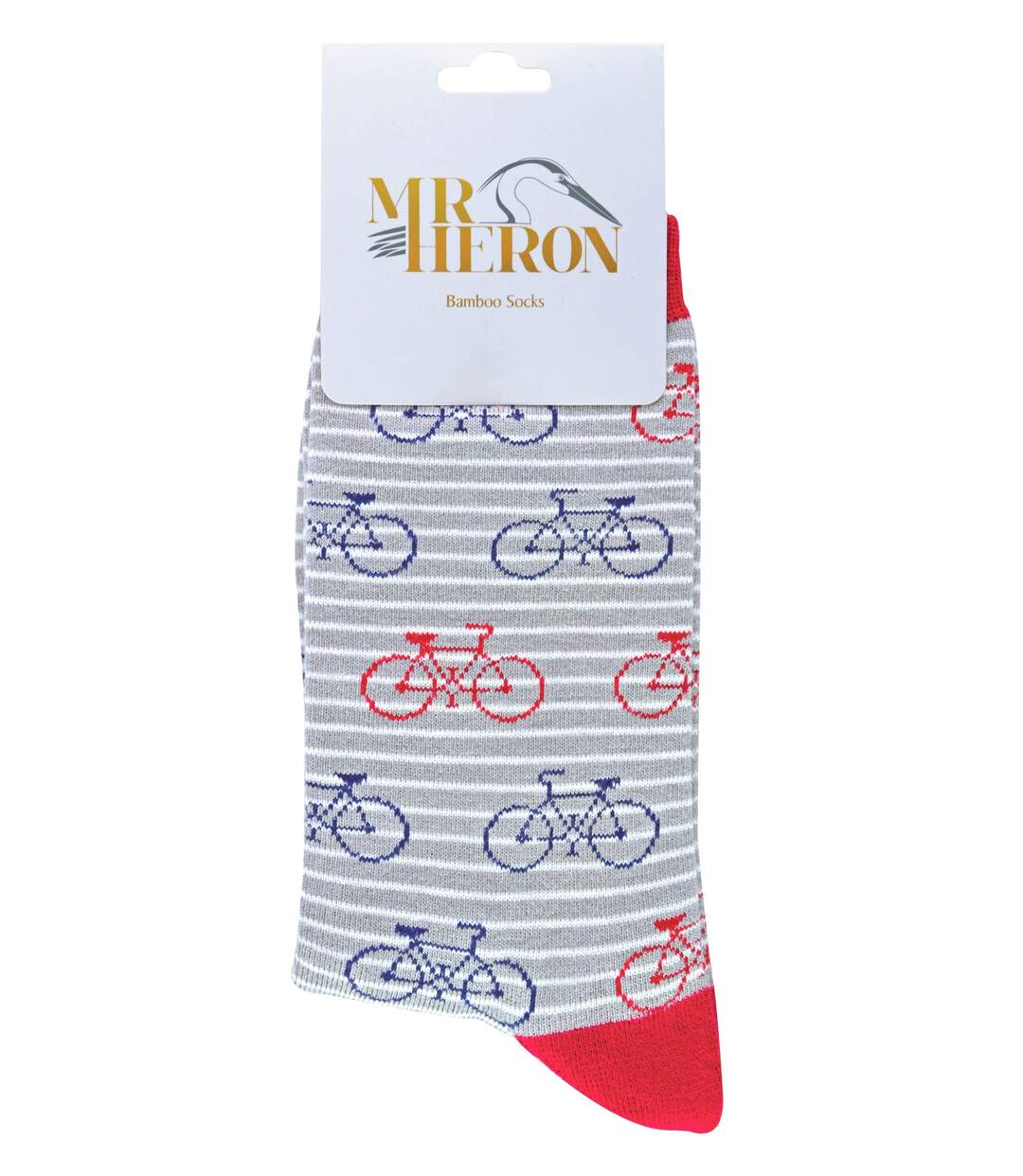 Mr Heron - Mens Breathable Novelty Bamboo Socks with Bikes On-2