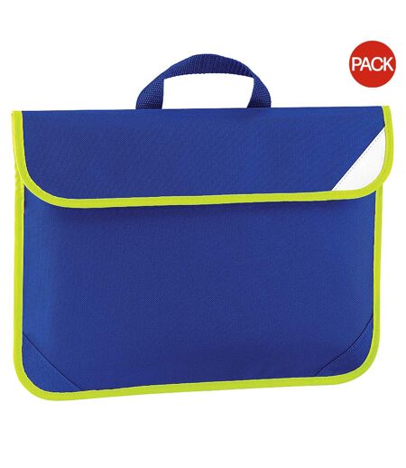 Quadra Enhanced-Viz Book Bag - 4 Liters (Pack of 2) (Bright Royal) (One Size) - UTBC4332