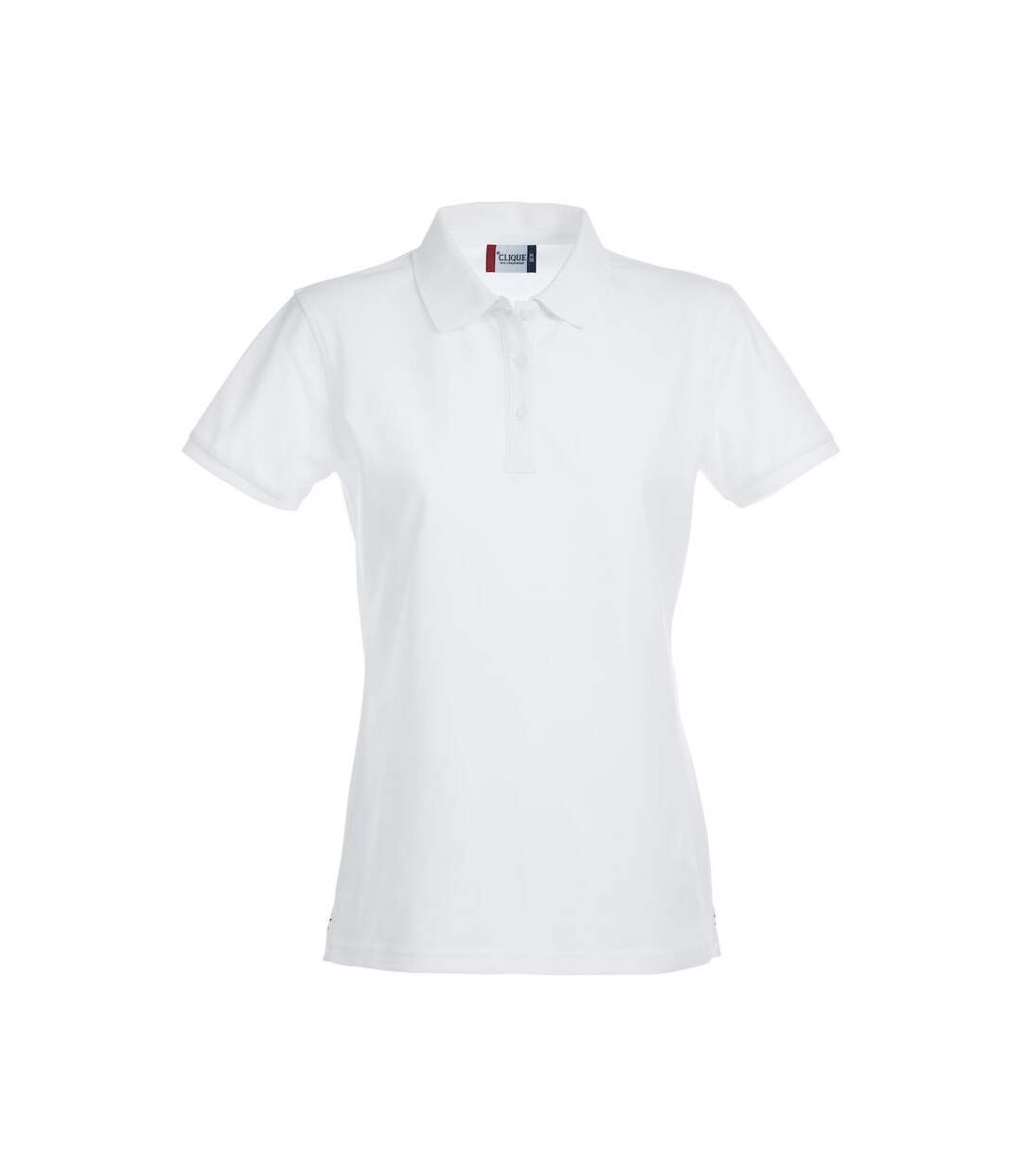 Polo premium femme blanc Clique-1