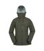 Womens/ladies Arlberg 2.5 Layer Waterproof Jacket Dark Khaki Mountain Warehouse-1