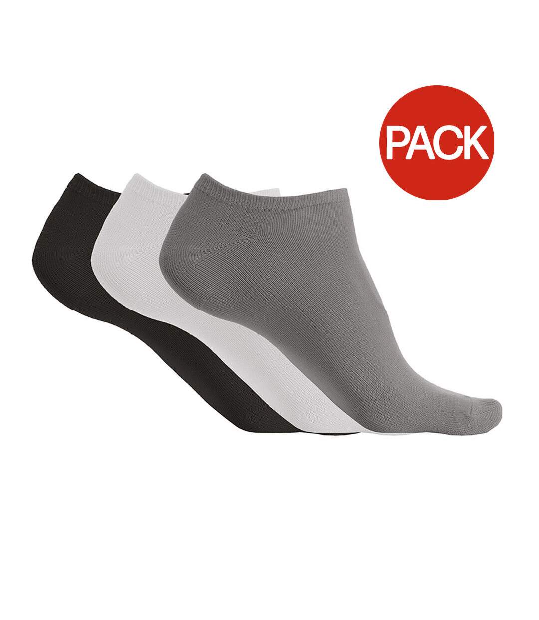 Socquettes adulte gris orage / blanc / noir Proact-1