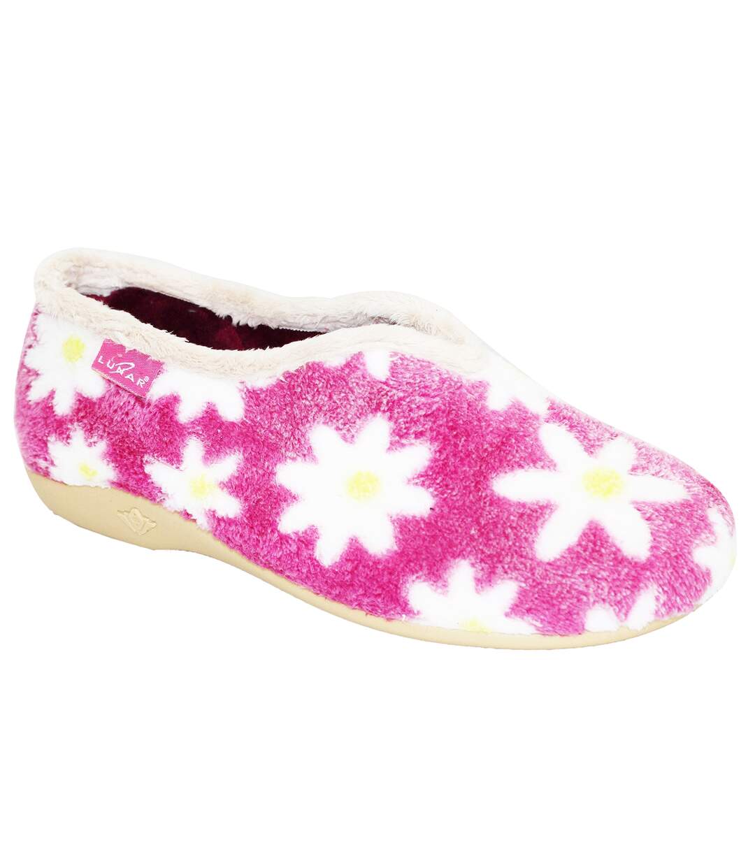 Chaussons femme rose Lunar-1