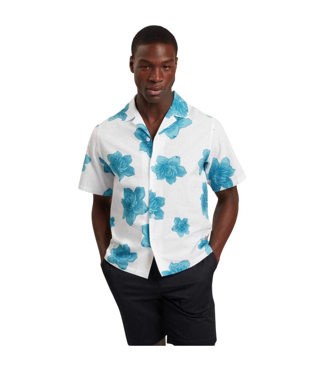 Chemise Manches Courtes Motif/style Floral Homme Blanc Ted Baker-1