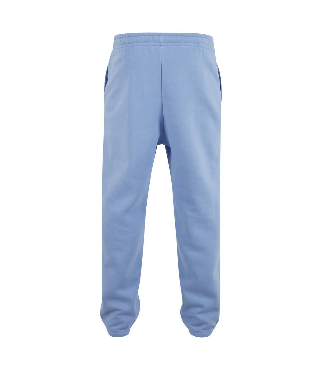 Unisex adult fluffy jogging bottoms powder blue Build Your Brand-2