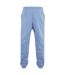 Unisex adult fluffy jogging bottoms powder blue Build Your Brand-2