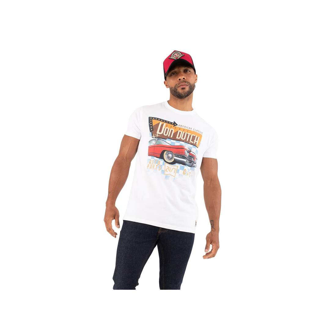 T-shirt col rond regular fit homme en coton Dinn Vondutch-1