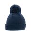 Childrens/kids reflective beanie french navy Beechfield-1