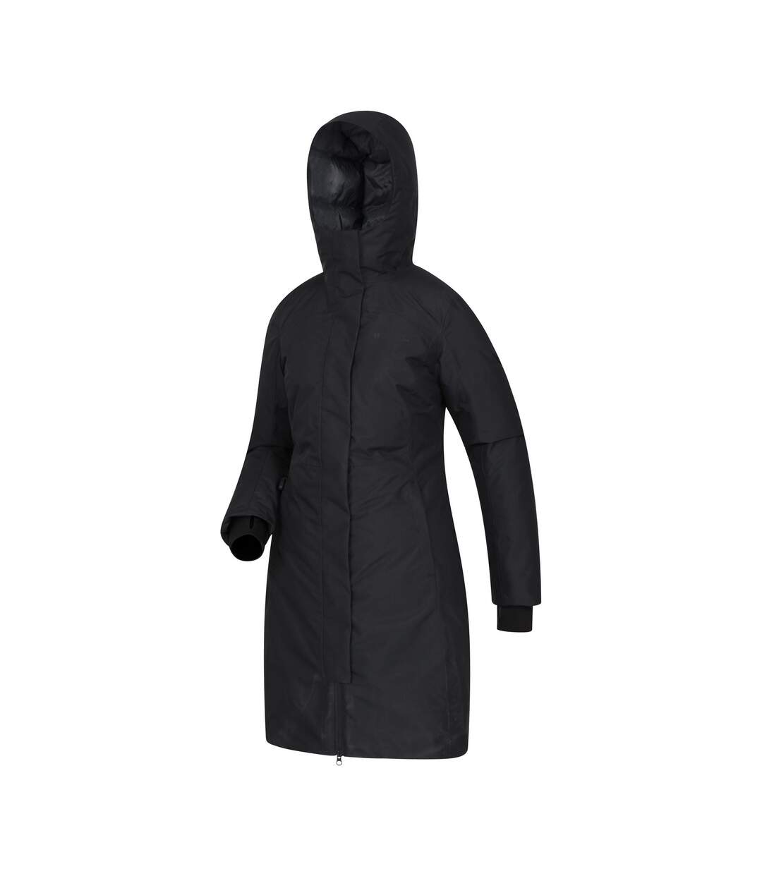 Womens/ladies Polar Down Long Length Hybrid Jacket Black Mountain Warehouse-4