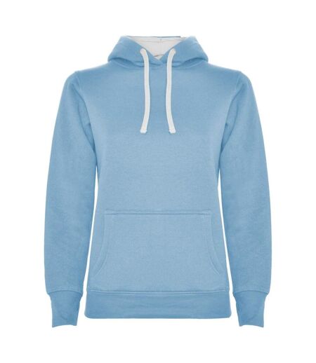 Sweat Urban Femme Bleu Ciel Blanc Roly