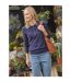 Womens/ladies Cashmere Knitted Polo Shirt Navy WoolOvers-1