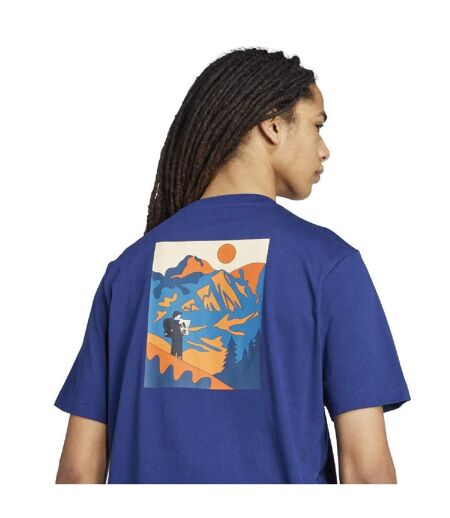 Mens Doodle Hiking T-shirt Dark Blue Adidas