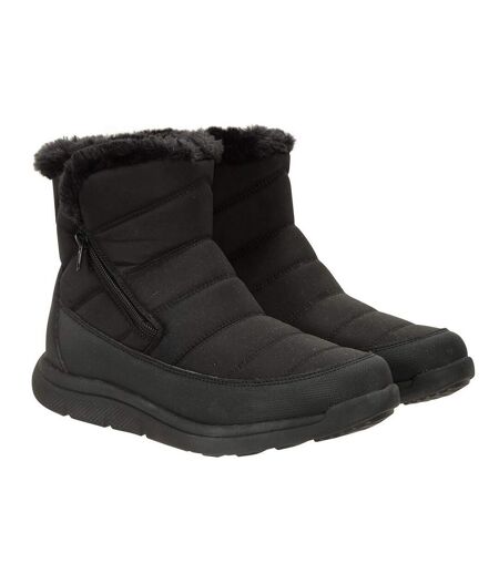 Womens/ladies Boston Fleece Lined Snow Boots Black Mountain Warehouse