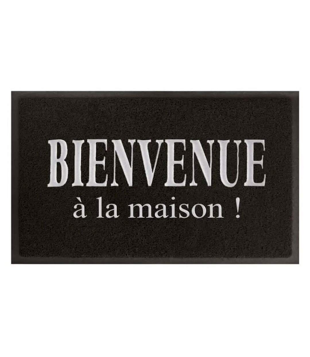 Tapis d'Entrée Maison 45x75cm Noir & Gris-2