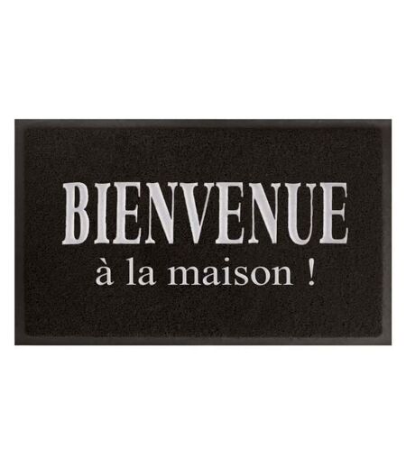 Tapis d'Entrée Maison 45x75cm Noir & Gris