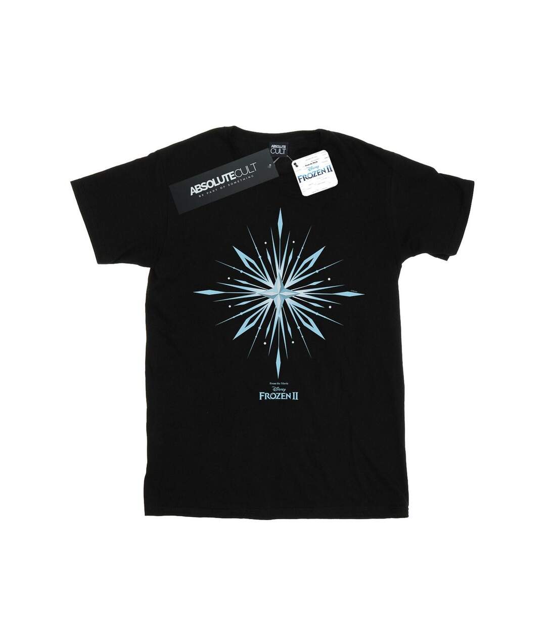 Disney - T-shirt FROZEN ELSA SIGNATURE SNOWFLAKE - Femme (Noir) - UTBI24368-1