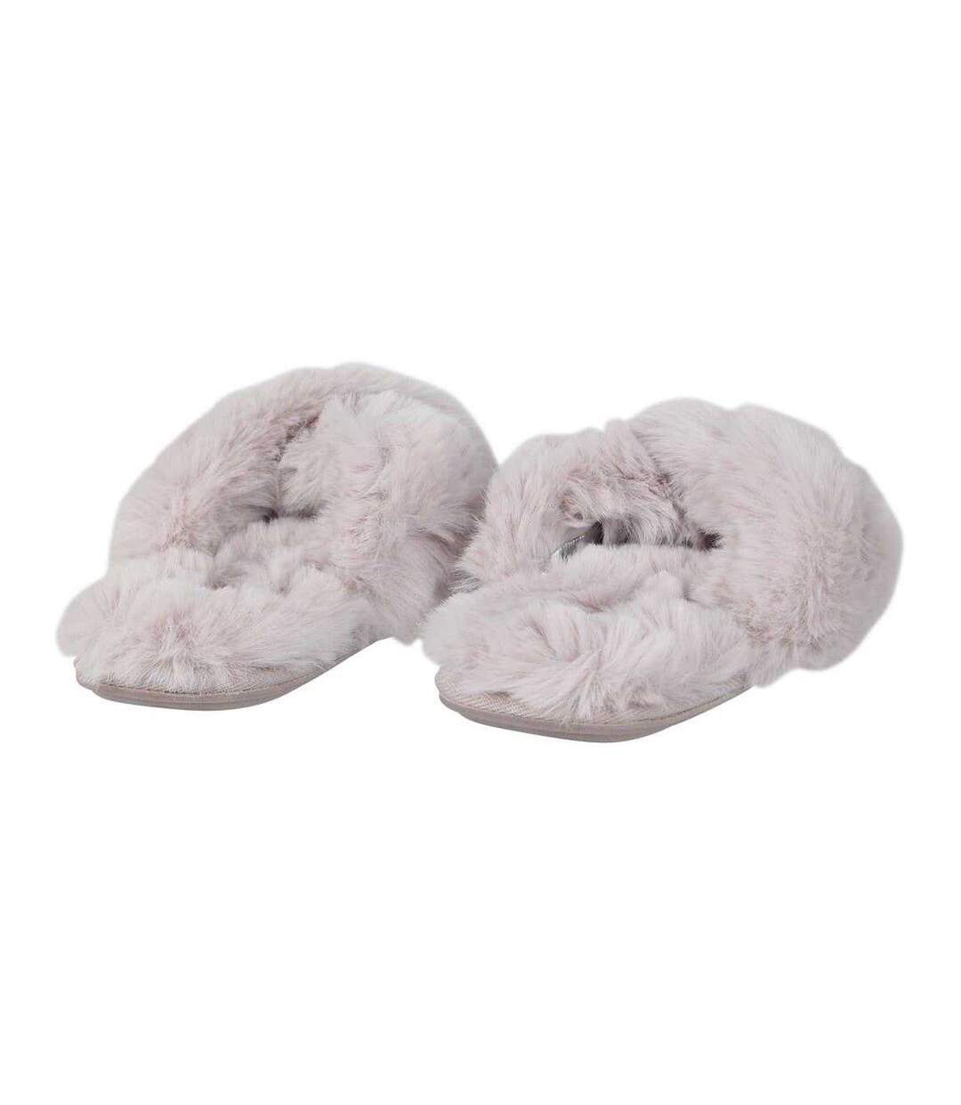 Chaussons Motif/style Duveteux Femme Gris Clair Jack Wills-2