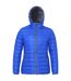 2786 Womens/Ladies Hooded Water & Wind Resistant Padded Jacket (Royal/Grey)