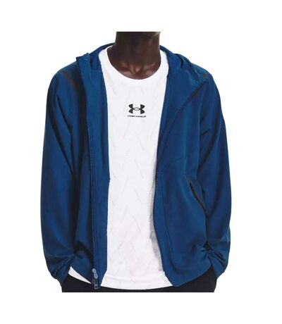 Sweat zippé bleu homme under armour unstoppable - l