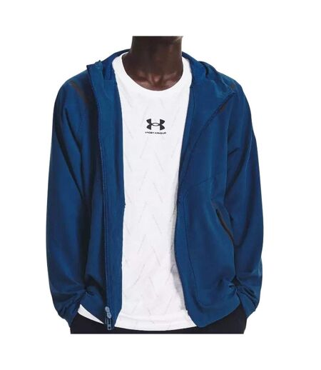 Sweat zippé bleu homme under armour unstoppable - l