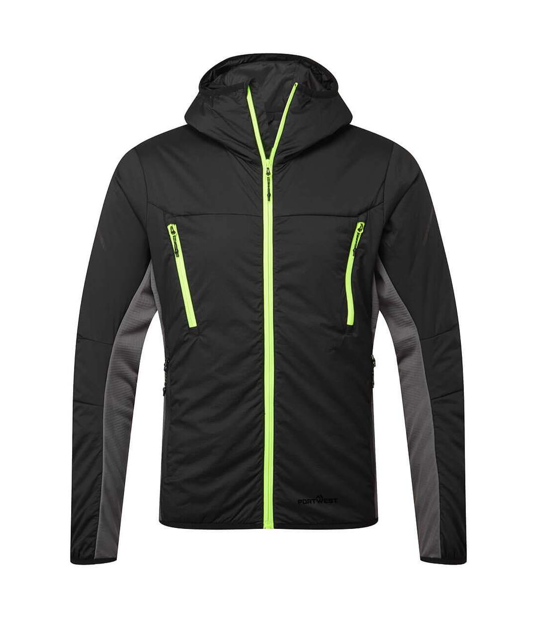 Mens ev4 insulated tall hybrid jacket black Portwest-1