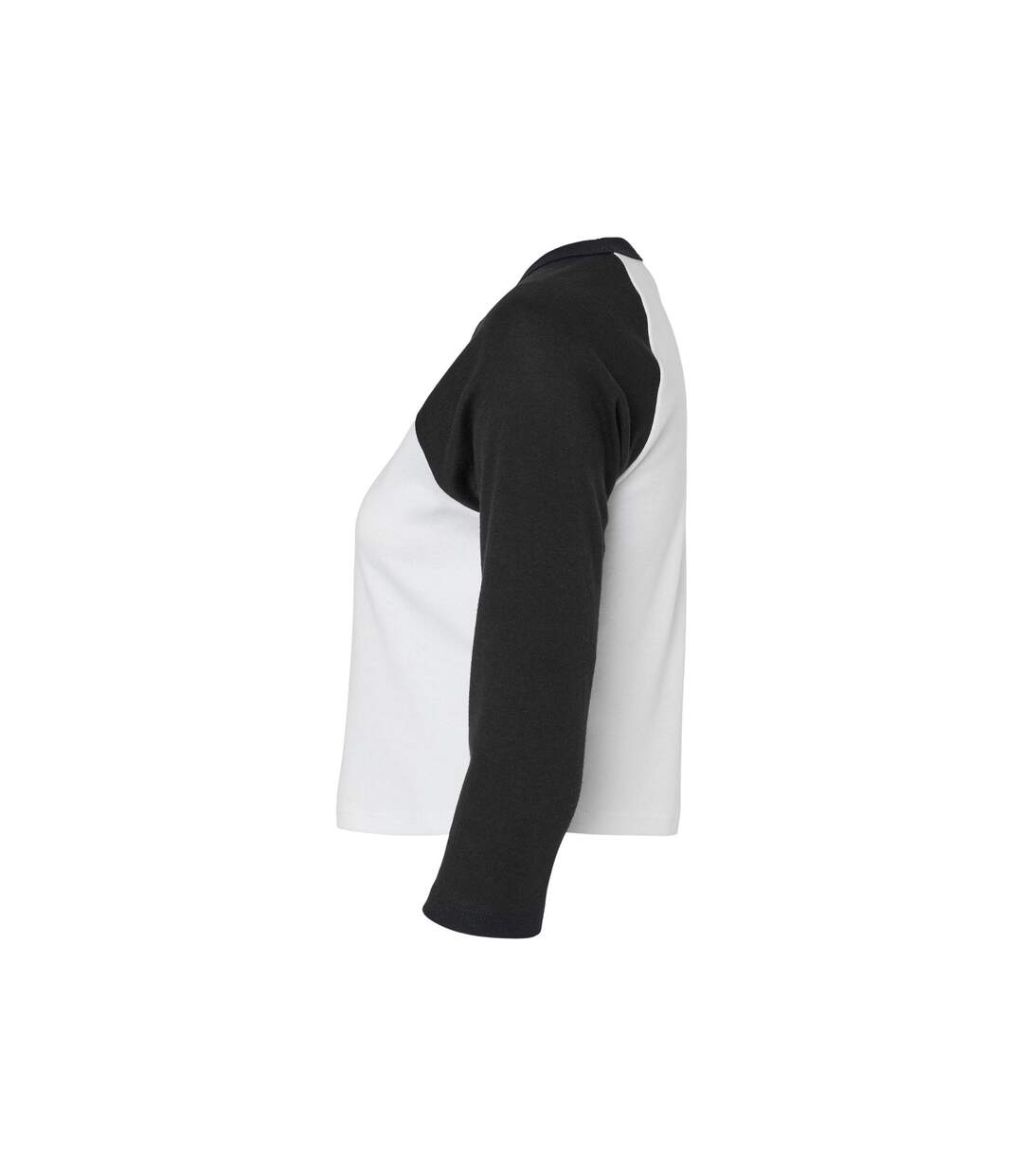 T-shirt Manches ¾ Femme Blanc Noir Bella + Canvas-2