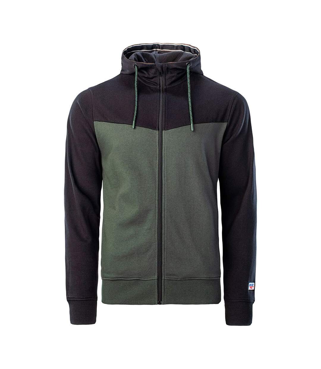 Veste à capuche sabarin homme vert forêt foncé / noir Hi-Tec-1