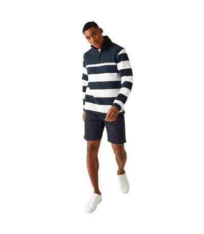 Mens Agilno Striped Half Zip Fleece Top Navy White Regatta