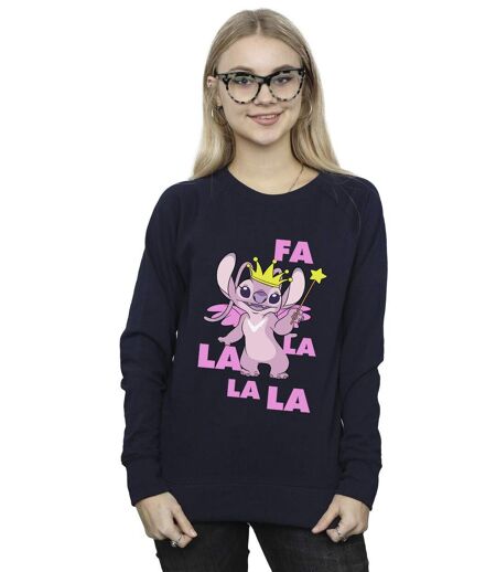 Disney Sweat-shirt Womens/Ladies Lilo & Stitch Angel Fa La La (Bleu marine) - UTBI23076