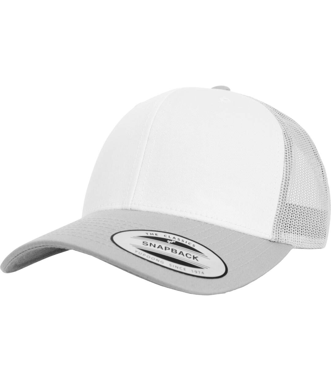 Casquette trucker flexfit blanc / argenté Yupoong-1