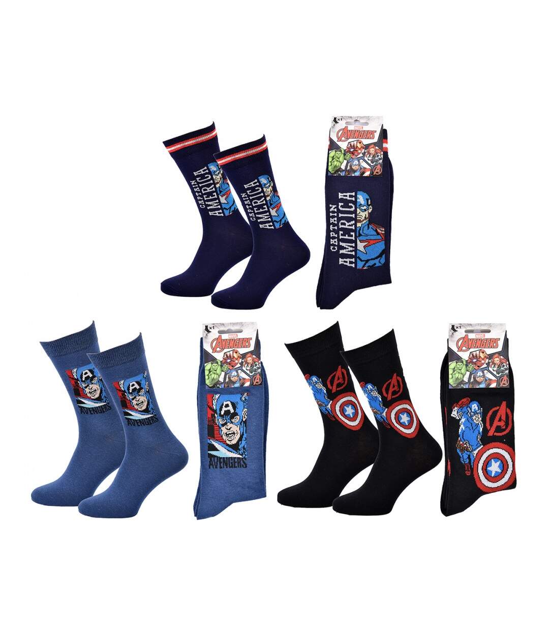 Chaussettes Pack Homme MARVEL AVENGERS - Pack de 3-3