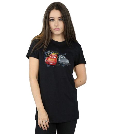 Disney - T-shirt CARS LIGHTNING VS STORM - Femme (Noir) - UTBI16157